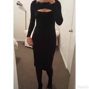 Reposh, worn once, black long sleeve holiday dress